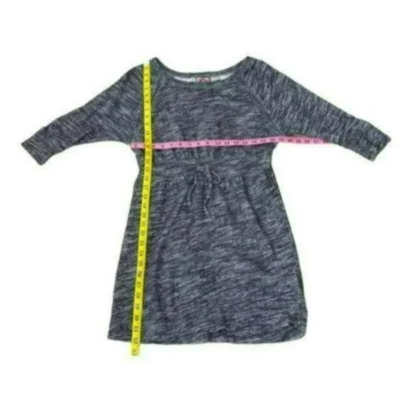 Juicy Couture Gray 3/4 Sleeves Drawstring Waist Cotton Slip On Dress Size M - Picture 10 of 11